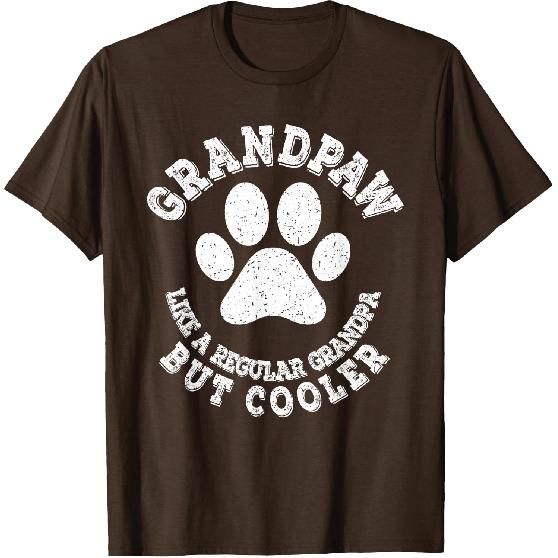 Grandpaw Dog Grandpa Grandfather Funny Vintage Grand Paw Men T-Shirt