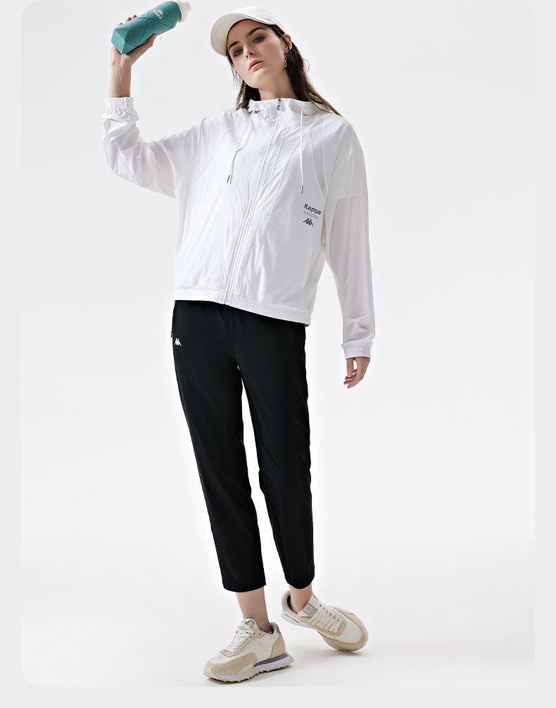Kappa Air Conditioning Shirt, Women's Summer Hooded Breathable Cardigan, Outdoor Skin Jacket