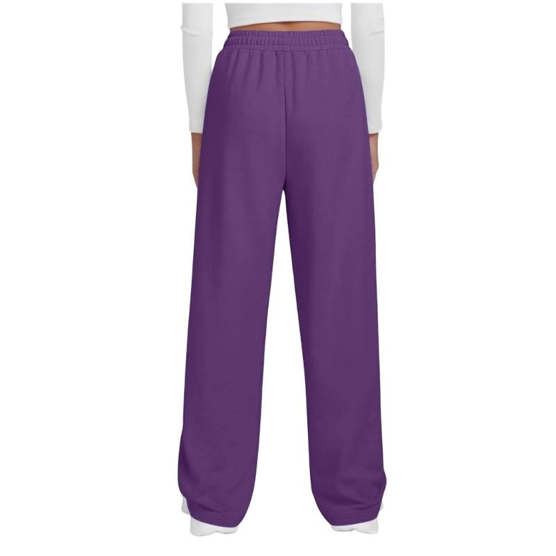 Women's Casual Wide Leg High Waist Pants Including Elastic Drawstring And Side Pockets For Lounging And Daily Activity