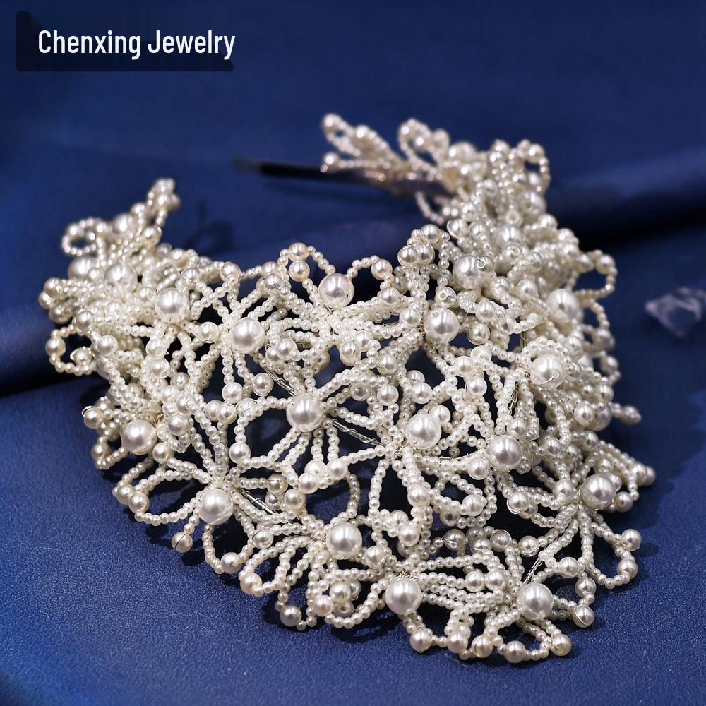 

CX487 Сделанная вручную жемчужная корона для свадеб и мероприятий