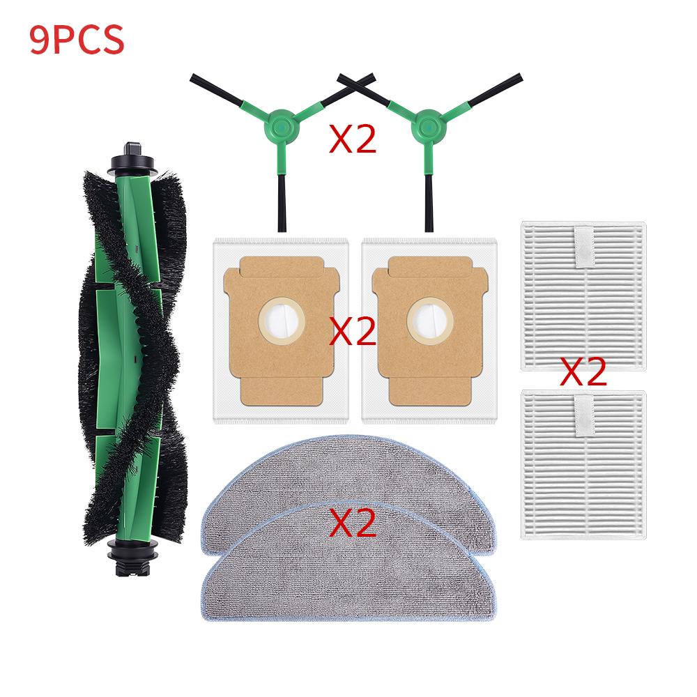 HEPA Filter, Mops, Dust Bag, Side Brush Parts for iRobot Roomba Combo Essential Robot Y1111/Y111111/Y111111/Y111611/Essential Va