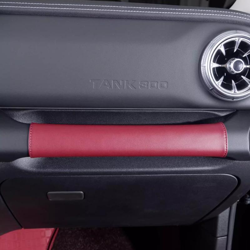 For GWM Tank 300 Leather Handle Covers for Protection A/B-pillar Covers Four-door Door Modified Protective Interior Trim Parts
