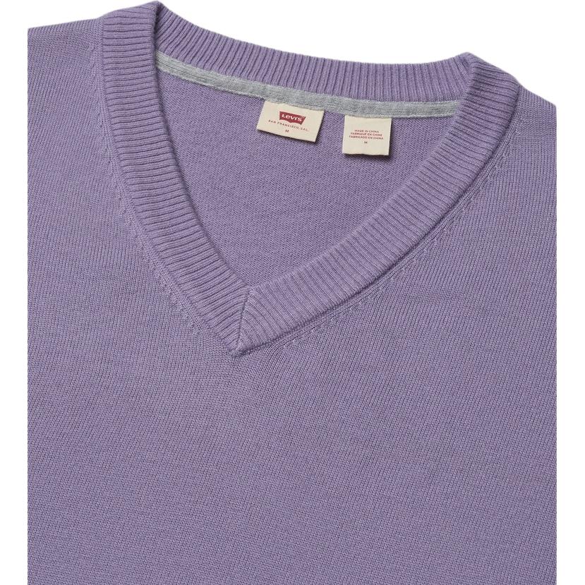 Levis Casual Comfortable Color Block V-Neck Knit Sweater Women sweater 0051S-0000