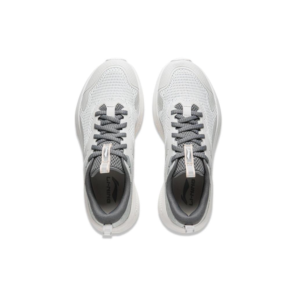 Li-Ning Cloudy Soft Rebound Breathable Thick Sole Increased Height Wear-Resistant Non-Slip Low-Top Casual Shoes Women sneaker Light-Gray AGLU260-3