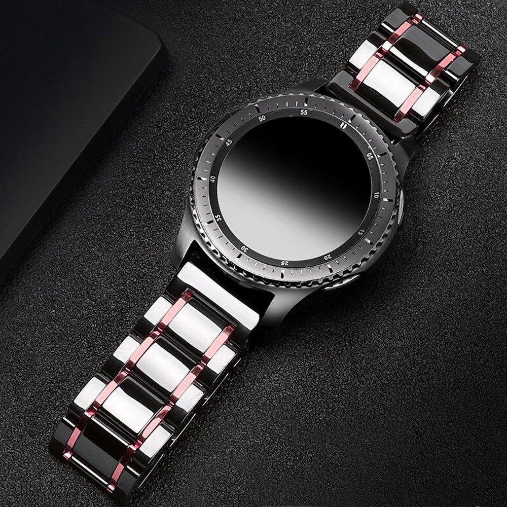 Universal bracelet with telescope 22mm, Black/Rose Gold