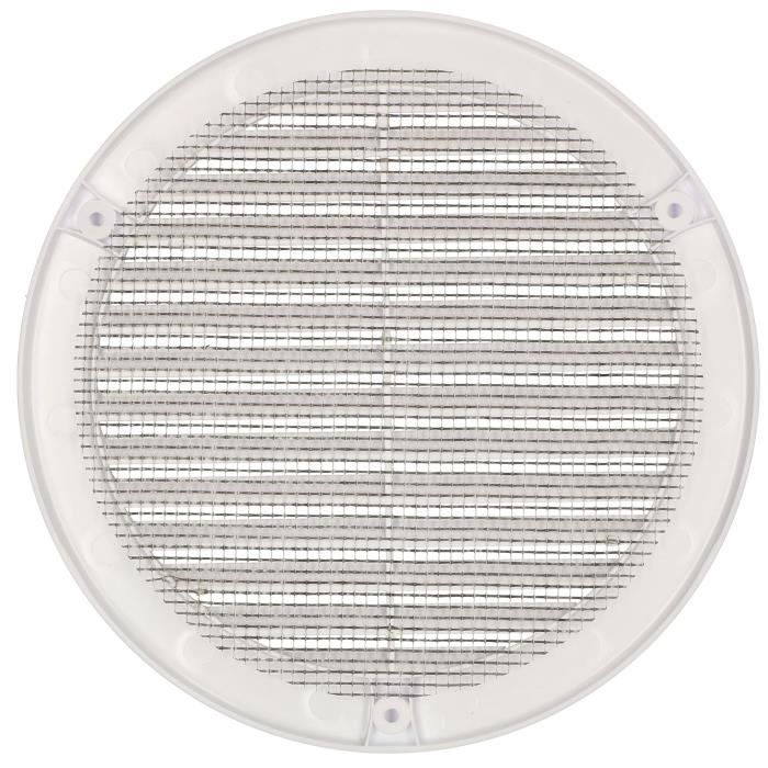 Grille d'aération - KOTARBAU - Ronde - 150 mm - Blanc - Moustiquaire