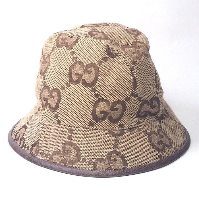 Used GUCCI Jumbo GG Bucket Hat 681256 M Size