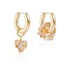 Geometric Love, Crystal Fringed Asymmetrical Sexy Ear Buckles Ins Light Luxury Earrings Earrings