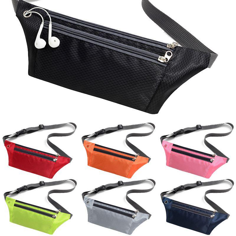 Portable Waterproof Running Belt Fanny Pack With Multiple Zipper Pockets For Safe Storage