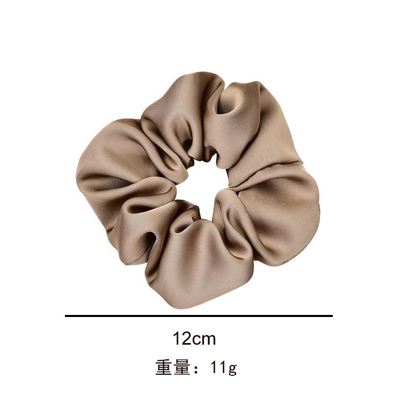 Vintage Silk Satin Hair Scrunchies Elastic Hair Bands Solid Color Women Girls Headwear Ponytail Ties Rope Hair Accessories