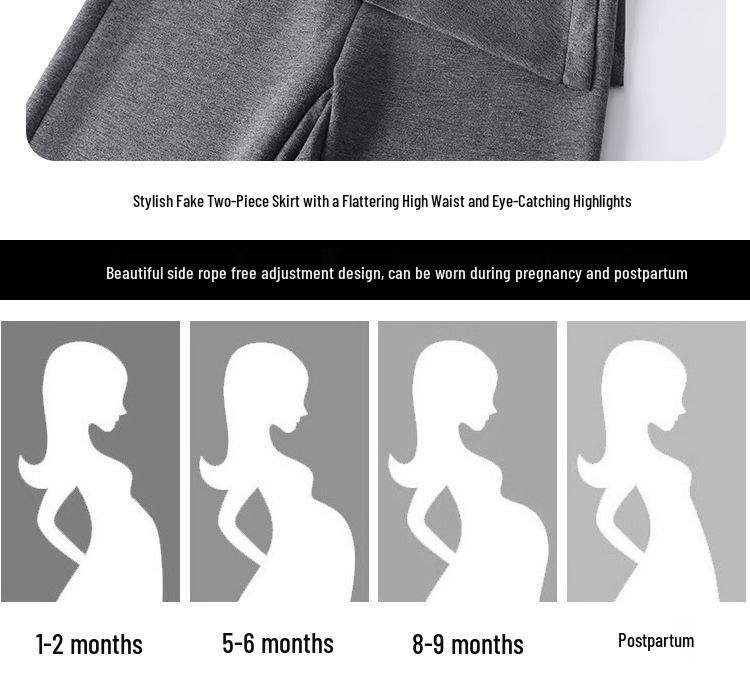 2026 Spring/Summer Maternity Slimming Micro Flare Butt Cover Two-Piece Casual Pants
