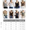 KISBINI Ribbed Tank Undershirt with Underarm Basic Summer Sleeveless Dark Gray and Size L Women's Top, Coverage, Square/V-Neck, Underwear, Wear,