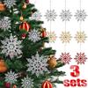 Christmas Tree Snowflake Pendant Electroplating Snowflakes Hanging Decoration Festival Party Add Atmosphere Decorative Pendants