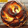 Vintage Phoenix Rising Metal Wall Art 8x8in Home Decor Sign