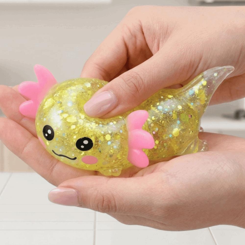 Lustiger Quetsch Salamander Squishy Spielzeug Langsam-Rückprall Dehnbar Axolotl Quetschspielzeug Fidget