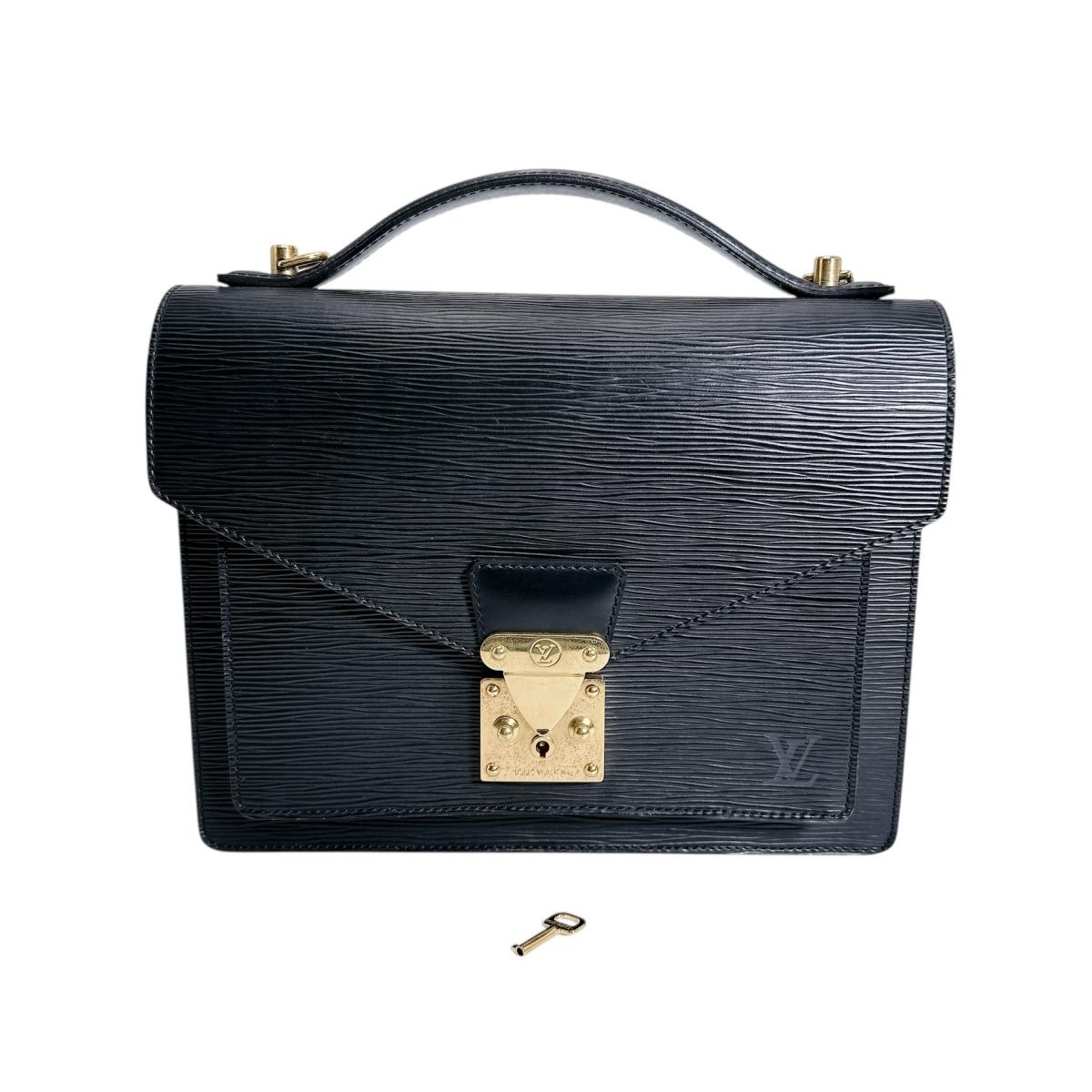 

LOUIS VUITTON Epi Monceau Handbag Epi Leather black Women M52792 Used