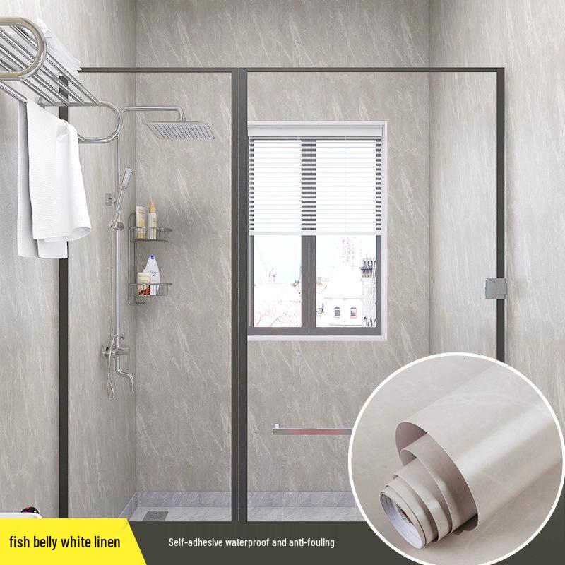 3D Marble Wall Sticker: Self-Adhesive, Oil-Proof, Thickened Decor for Bathroom, Kitchen, Wardrobe