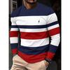 Simple Men's Stripe T-shirt Autumn Outdoor Casual Men's Long Sleeve Top Oversized RCrew Neck Long-sleeved T Shirt For Men