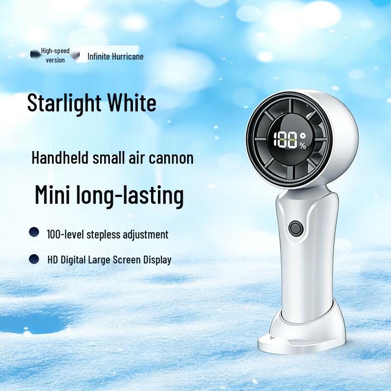100-Speed Portable USB Mini Fan: Handheld & Desktop for Travel
