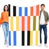 Colorful Striped Throw Blanket Soft Cozy Lightweight Sofa Bed Cover Decorative Gift for Home Living Room Bedroom Use