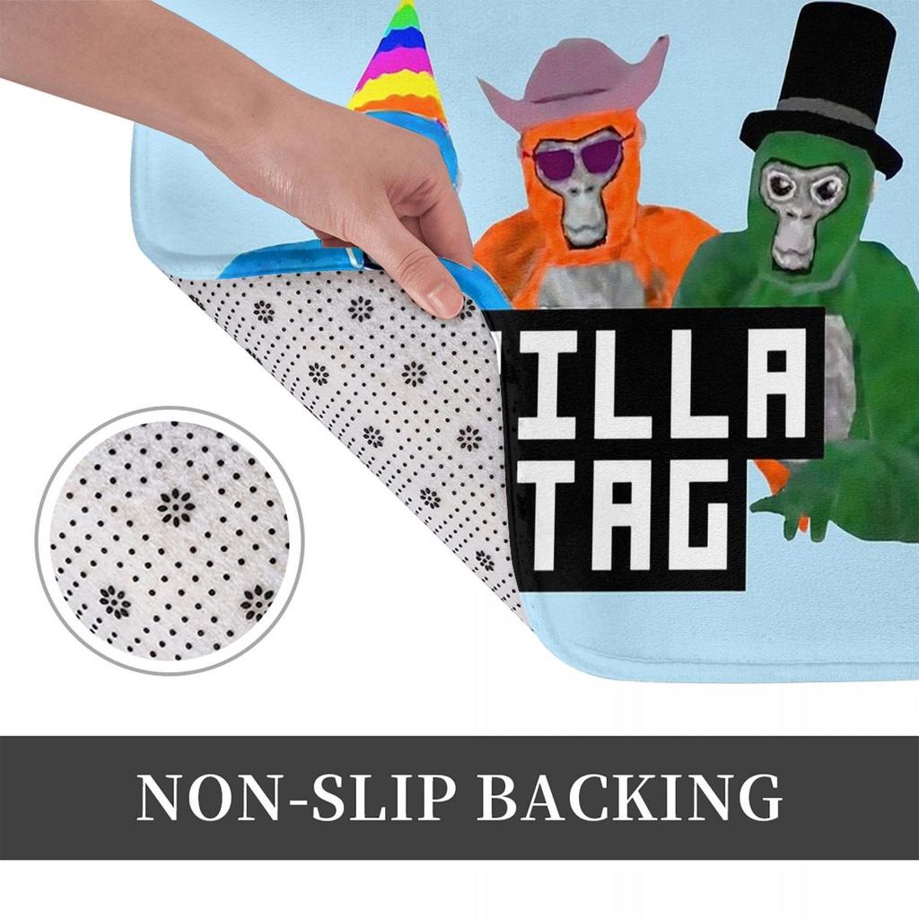 Cappello da Festa Gorilla Tag Merchandising Gorilla Tag Zerbino Antiscivolo Tappetino per Pavimento Tappeto per Cucina Ingresso Casa Balcone Tappetini per Piedi