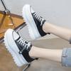 White Shoes Genuine Leather Platform Wedge Shoes Chunky Sneaker White Casual Shoes Comfortable Breathable Spring Autumn Shoes