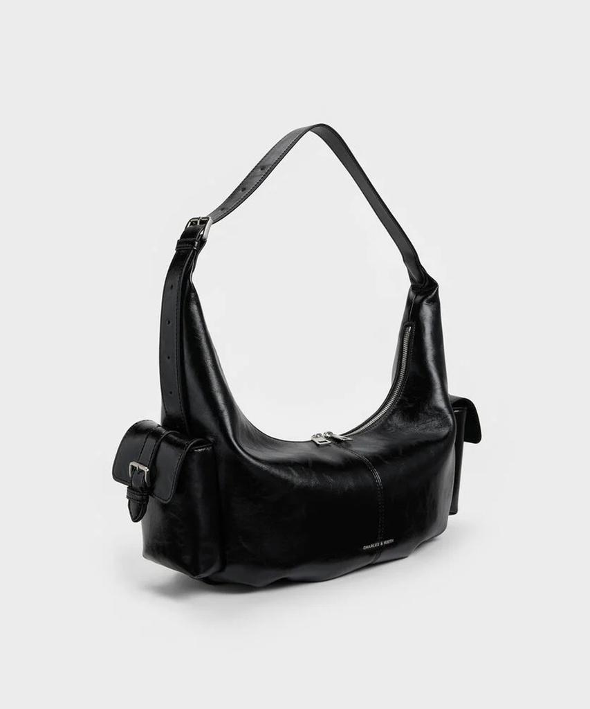 Charles & Keith Large Bessie Side Pocket Hobo Bag Ck2-80782833