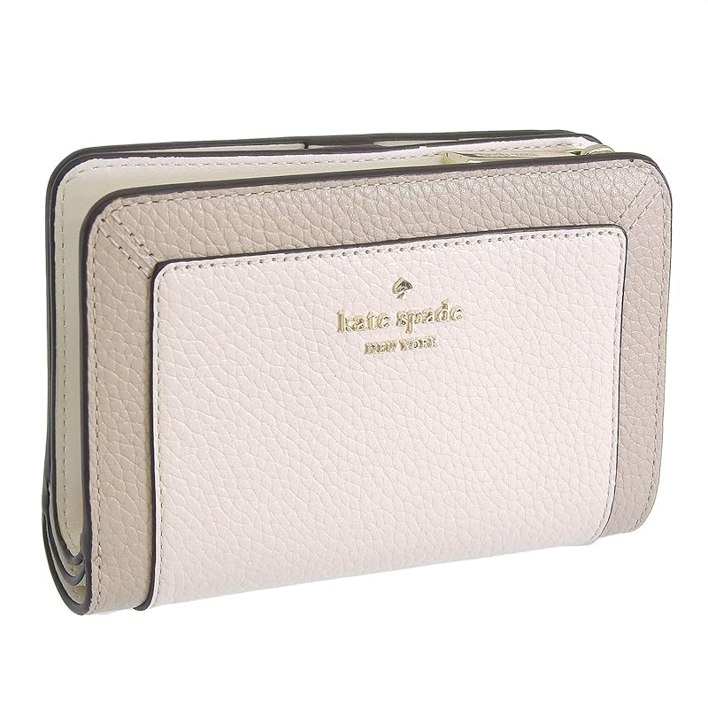 

[Kate Spade] wallet ladies bifold folding wallet compact outlet brand leather Lena color block Medium compact bifold wallet KI834 kate spade
