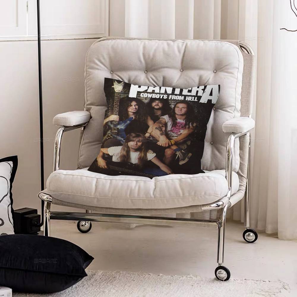 P-Pantera Band Pillow Cushion Cover Pillowcase Living Room Sofa Home Decor Customized