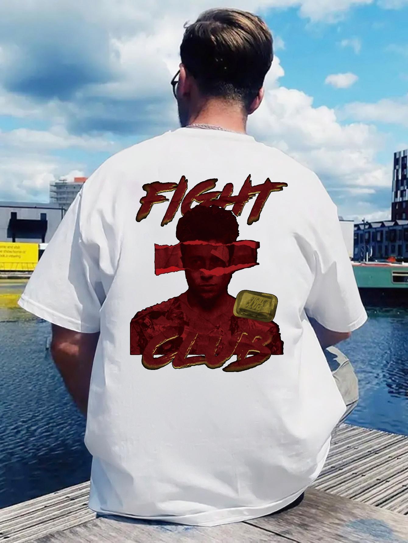 Black Graphic T-shirt - Back Print Streetwear Tee with Bold Red & XXL