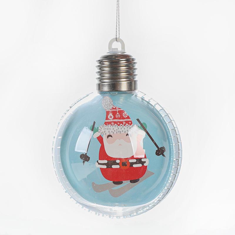 Creative Santa Claus Transparent Christmas Tree Hanging Ornament