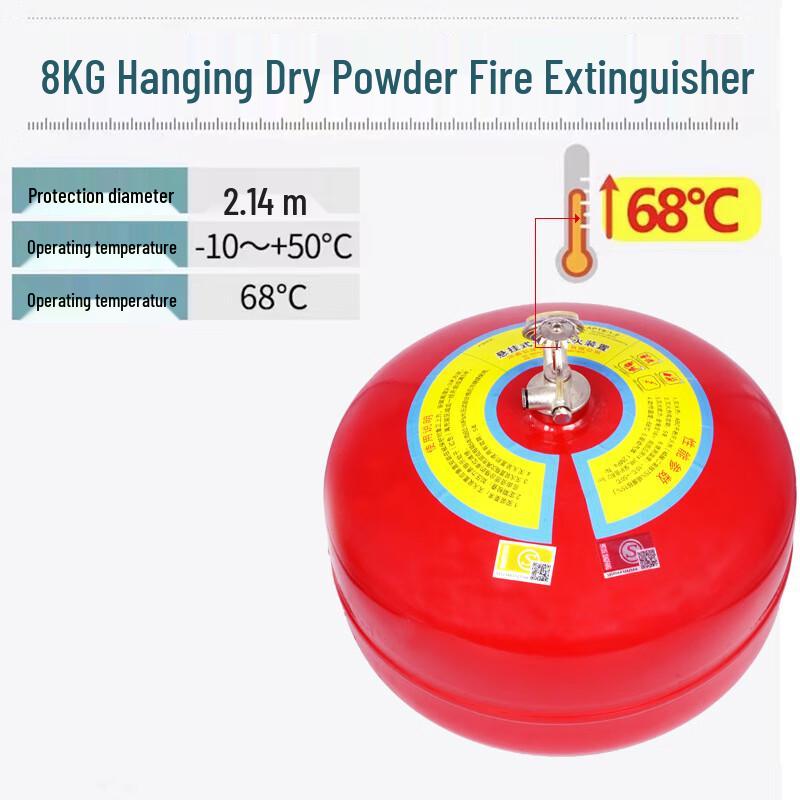 OLOMM 8KG Hanging Dry Powder Fire Extinguisher