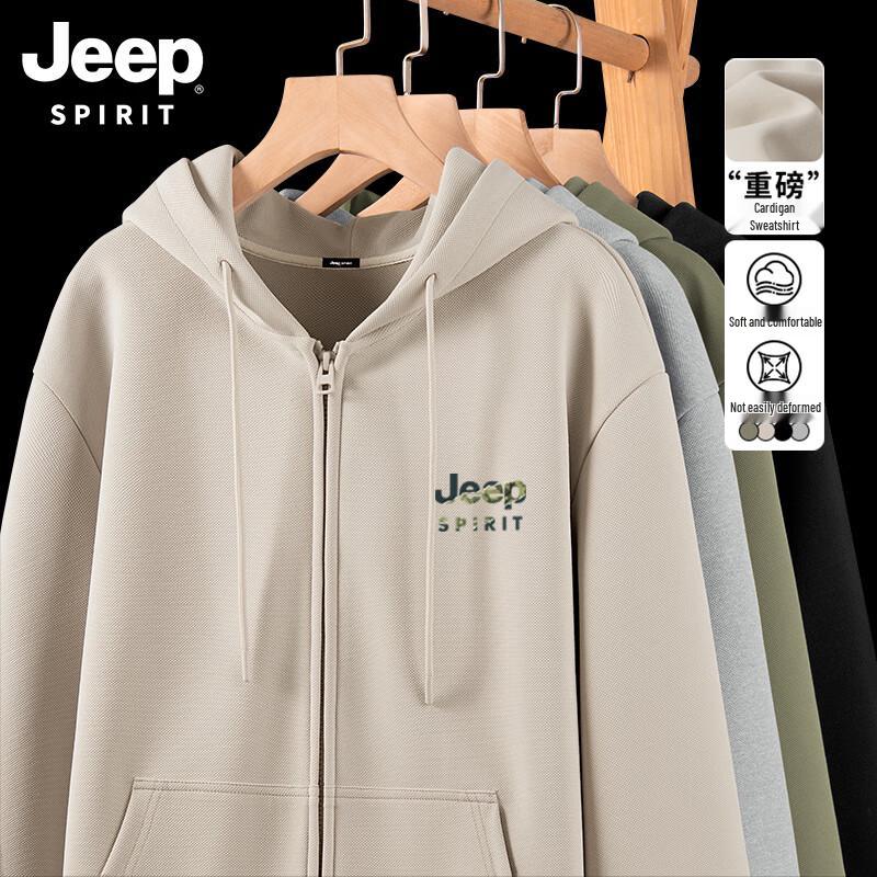 

JEEP SPIRIT Men s Heavyweight Hooded Cardigan Sweatshirt XL