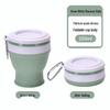 Silicone Foldable Cup with Hook: Versatile Water Cup with Lid
