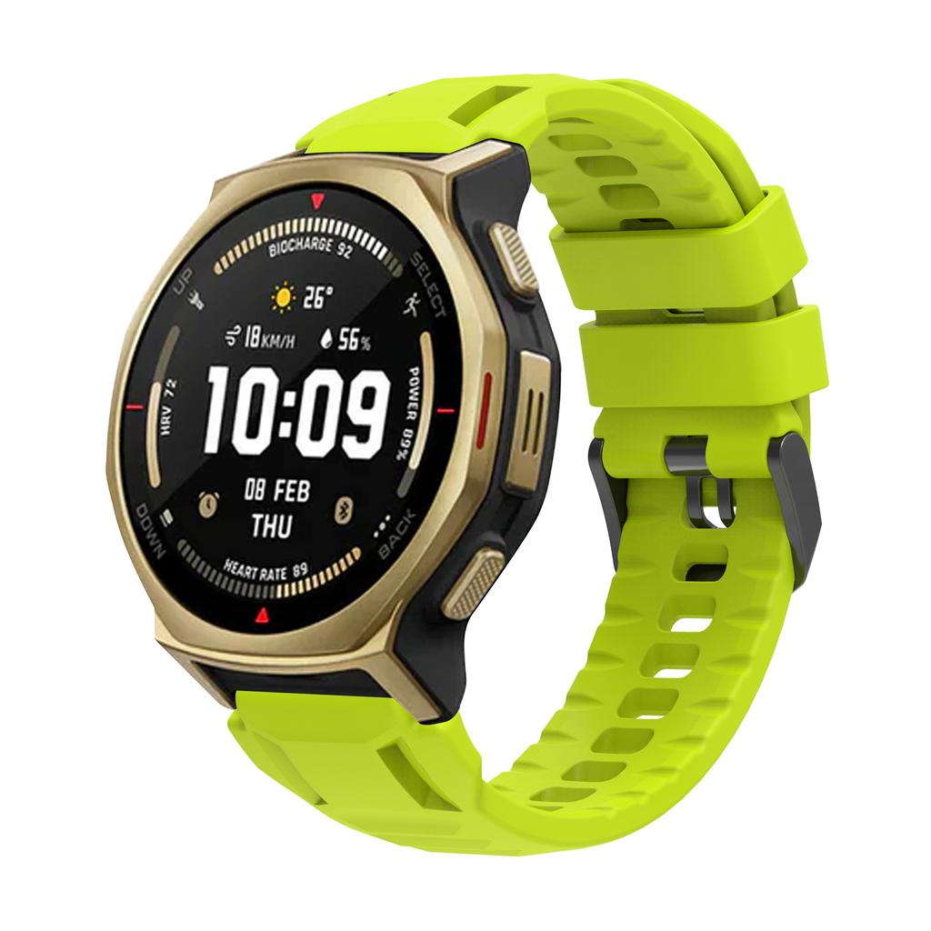 Solid Color Silicone Strap for Huami Amazfit T-Rex 3 Pro 44mm Breathable Anti-Slip Sport Watch Band