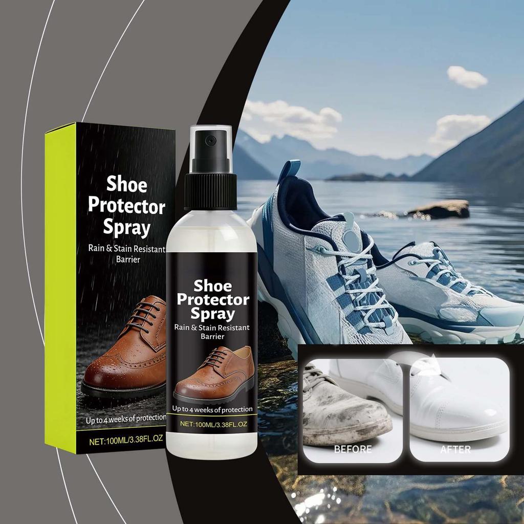 100ml Shoe Waterproof Spray Stain Repellent Protection Shoe Hydrophobic Coating Outdoor Protective Cover Shoe Protector Spray