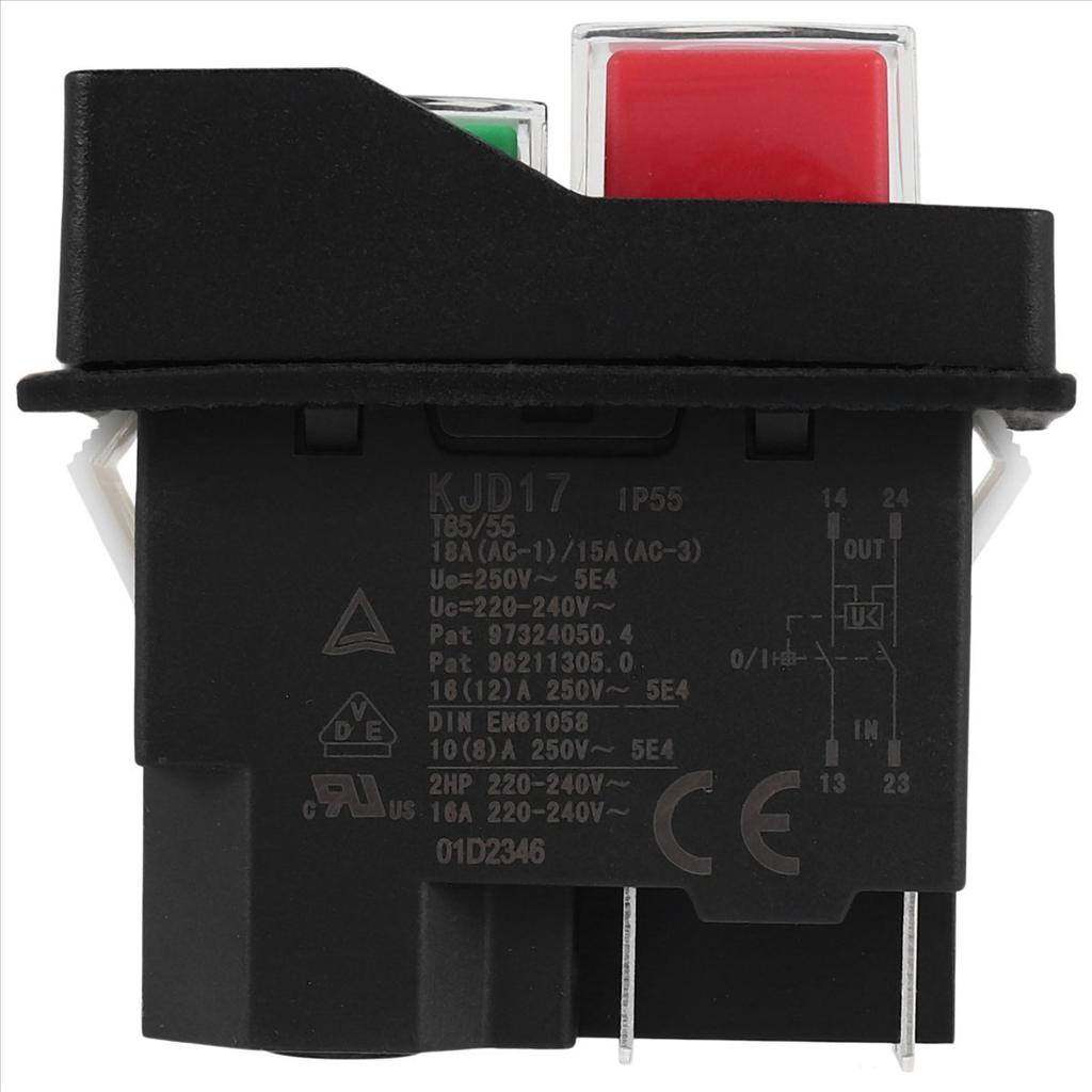 BHBL Electromagnetic Switches Pushbutton Switches for Garden Tools KJD17 220V 4 Pin -Terminals