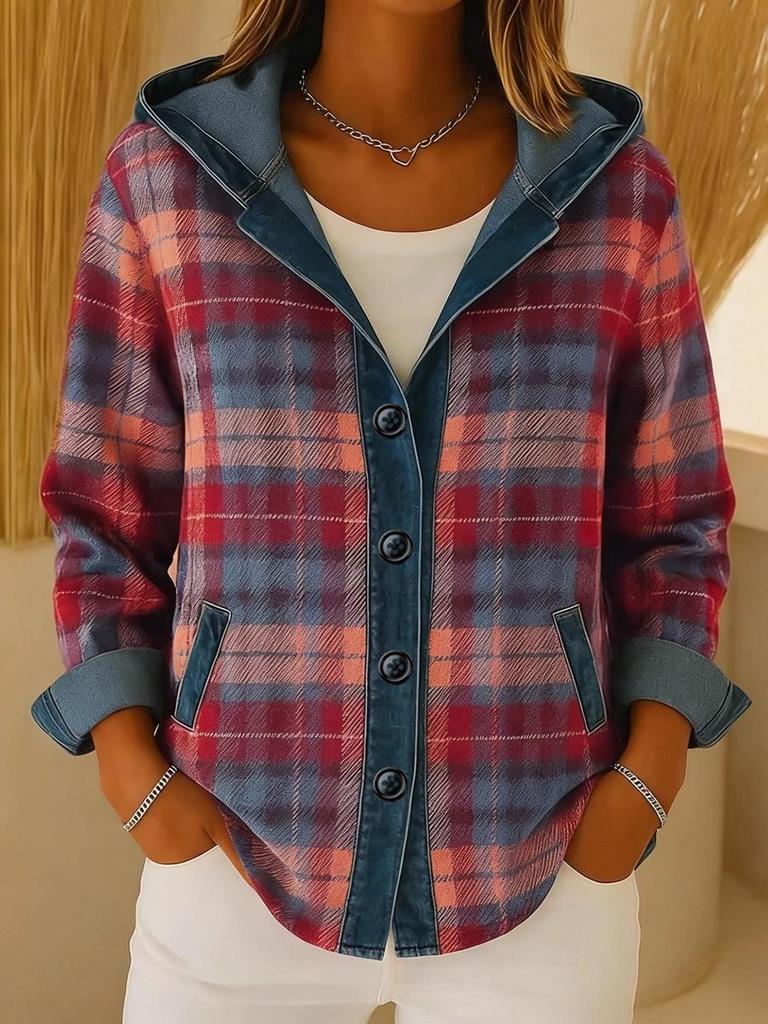3D Digital Print Women's Hooded Cardigan Sweater - European Size, Autumn/Winter 2026 Collection