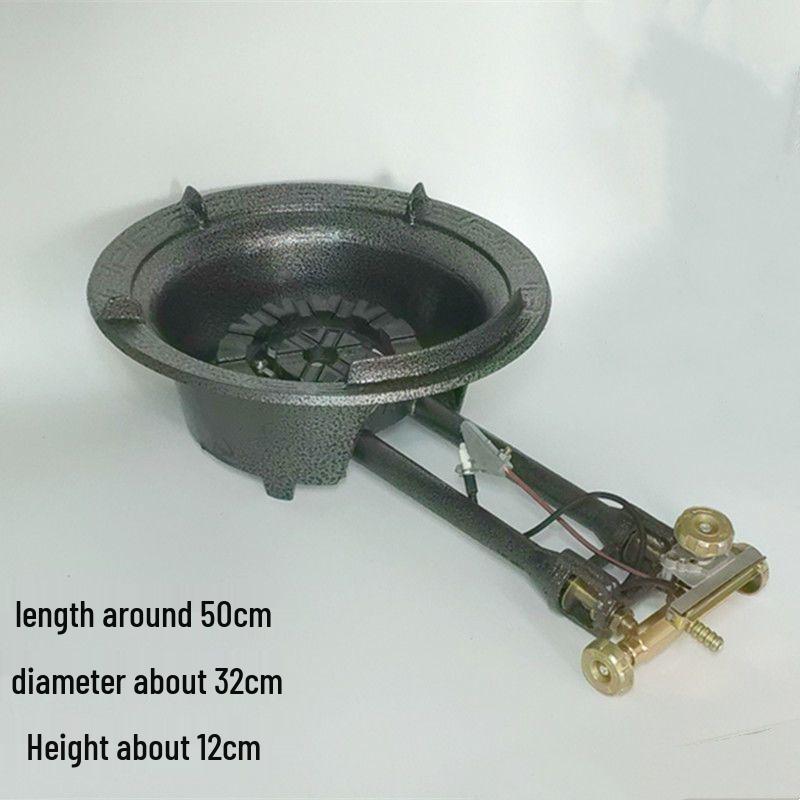 Heavy-Duty Commercial Cast Iron Wok Burner Head with High-Pressure Flame
