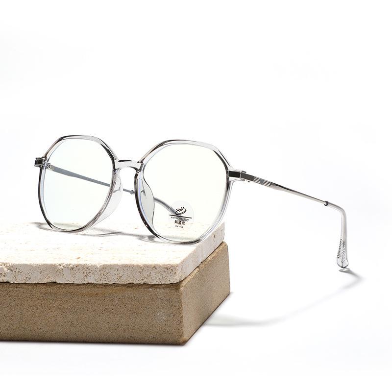 Glasses Polygon Large Frame Flat Glasses Ladies Sweet Frames Flat Glasses Men