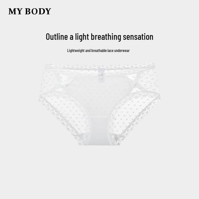 Mybody Women's Lace Mid-Low Waist Briefs