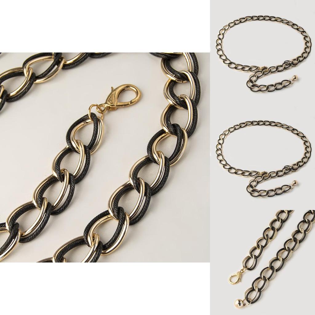 Womens Metal Chain Waist Chain With Carved Design For Casual Streetwear Fashion