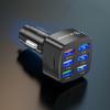 6 Ports Car USB Charger 15A QC3.0 3.1A Quick Charge USB Car Charge for Phone Fast Charging Car Phone Charger for Iphone Huawei