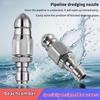 Waterstraal Hogedrukspuitmond Riolering Reinigen 1/4" RVS Hogedrukreiniger Snelkoppeling Afvoerslang Spuitmond Gereedschap Water