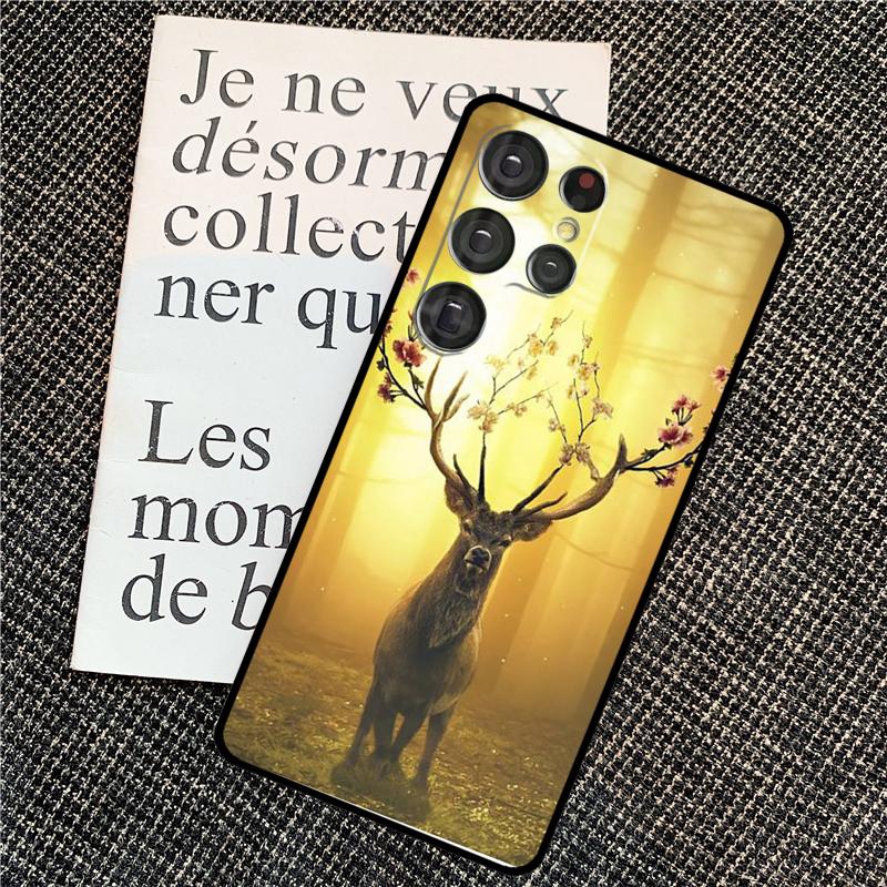 Animal Deer Case For Samsung Galaxy S24 S25 Ultra S20 S21 S22 S23 Ultra S9 S10 Plus S25 FE Back Cover