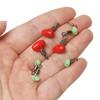 10Pcs/Bag Cross-Line Swivels Slider Beads T Shape Pulley Slide Rig Connector Luminous Green Saltwater Fishing Terminal Tackle
