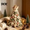 Kit Artigianale Albero di Natale da Tavolo Kit Trapuntato Fai da Te, Set Patchwork di Tessuto 3D per Progetti di Cucito Principianti Principianti, Decorazione Festiva Fatta a Mano con