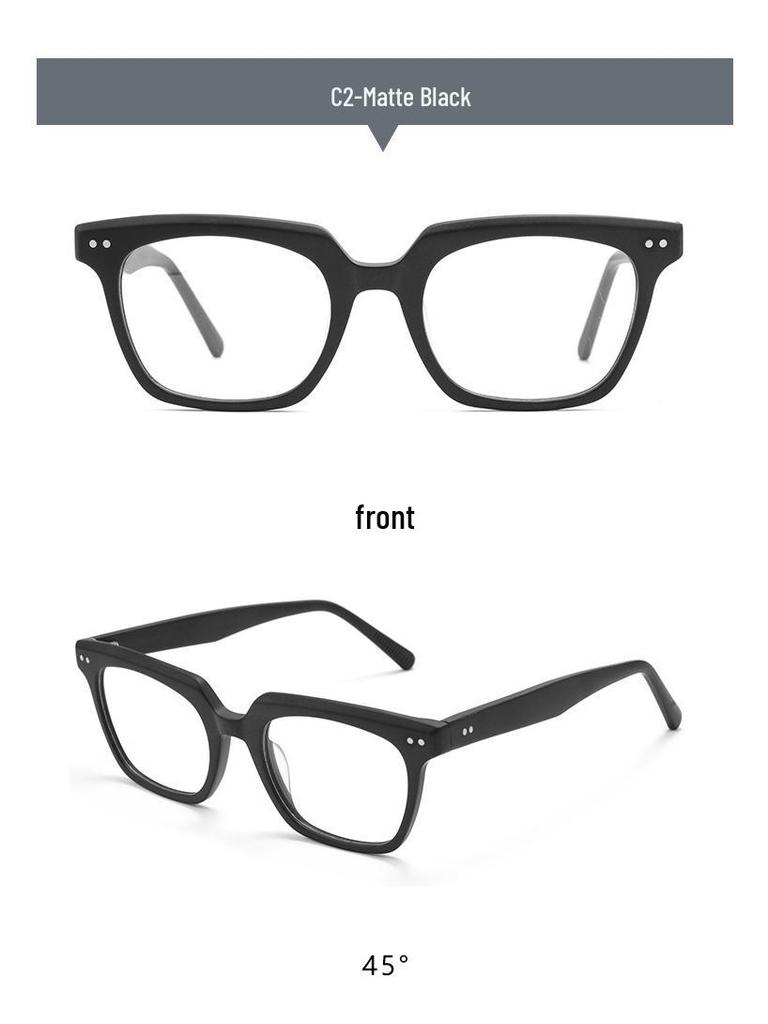 Korean Style Retro Black Acetate Prescription Eyeglass Frames