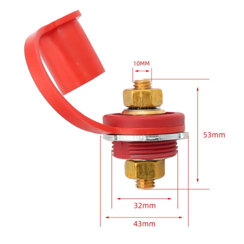 3/8in Battery Terminal Connector 250A Brass Stud Terminals Heavy Duty Battery Charger Post  RV