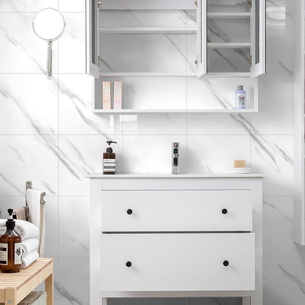 Shower Wall Panels Peel and Stick,Marble Wall Panels for Interior Wall Decor,Backsplash Tile Distinctive for Kitchen Showers Bathrooms Living Rooms